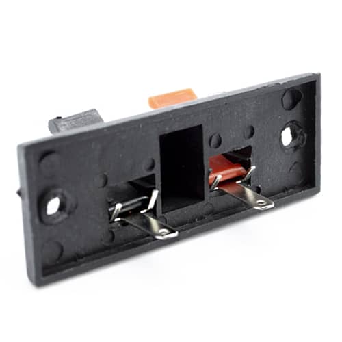 Conjunto de 2 bornes para altavoz rectangular  Negro