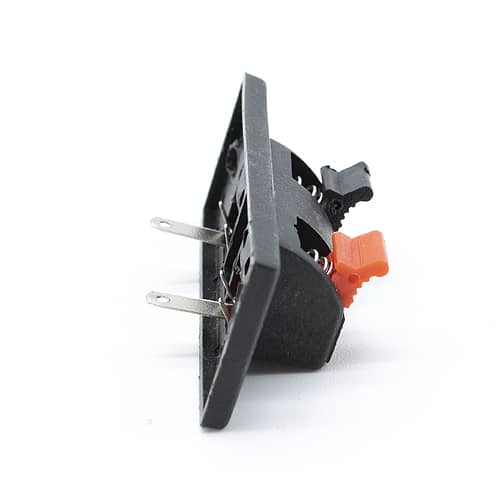 Conjunto de 2 bornes para altavoz rectangular  Negro