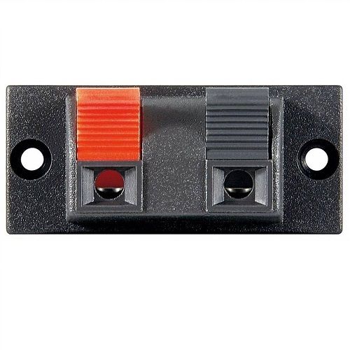 Conjunto de 2 bornes para altavoz rectangular  Negro
