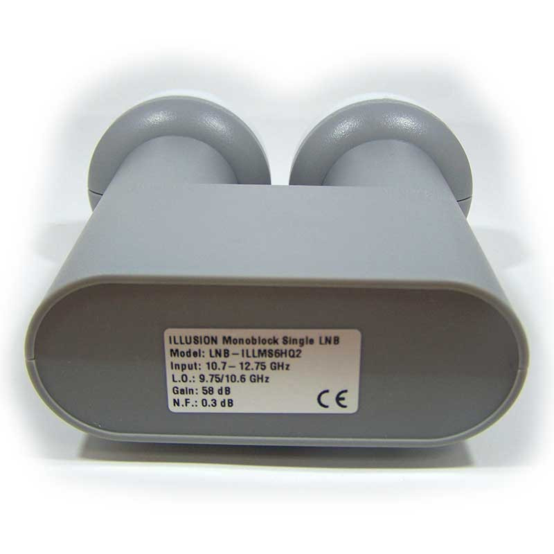 Conversor LNB Illusion monoblock single 1 salida  Gris