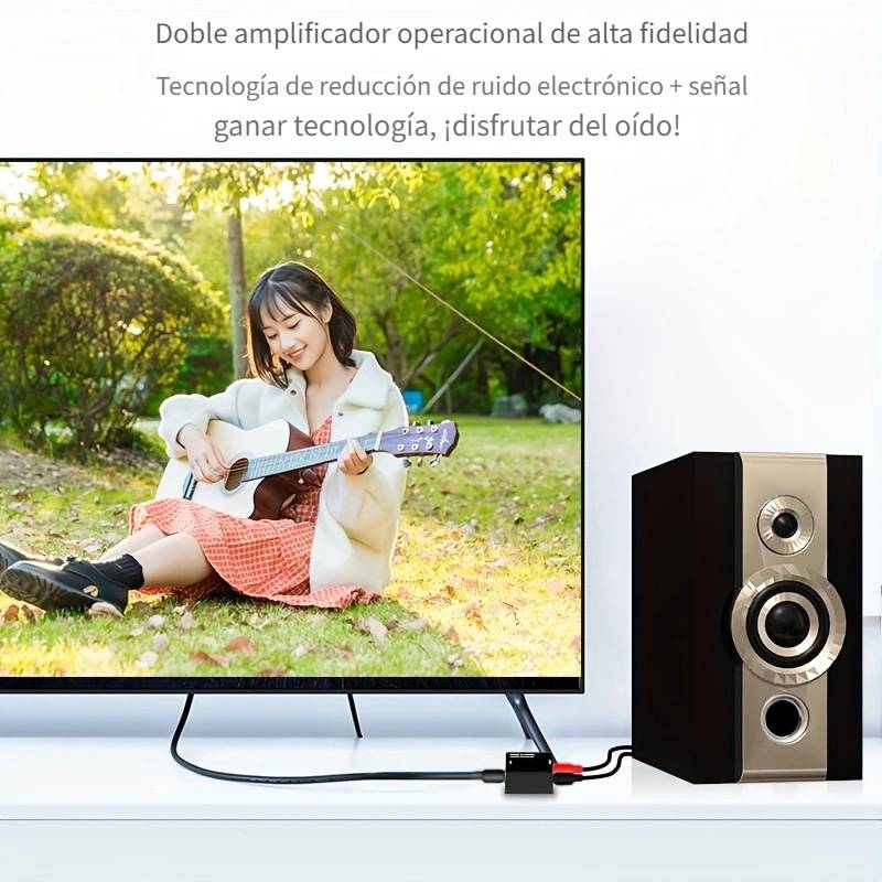 Convertidor audio digital optical a analogico RCA  Negro