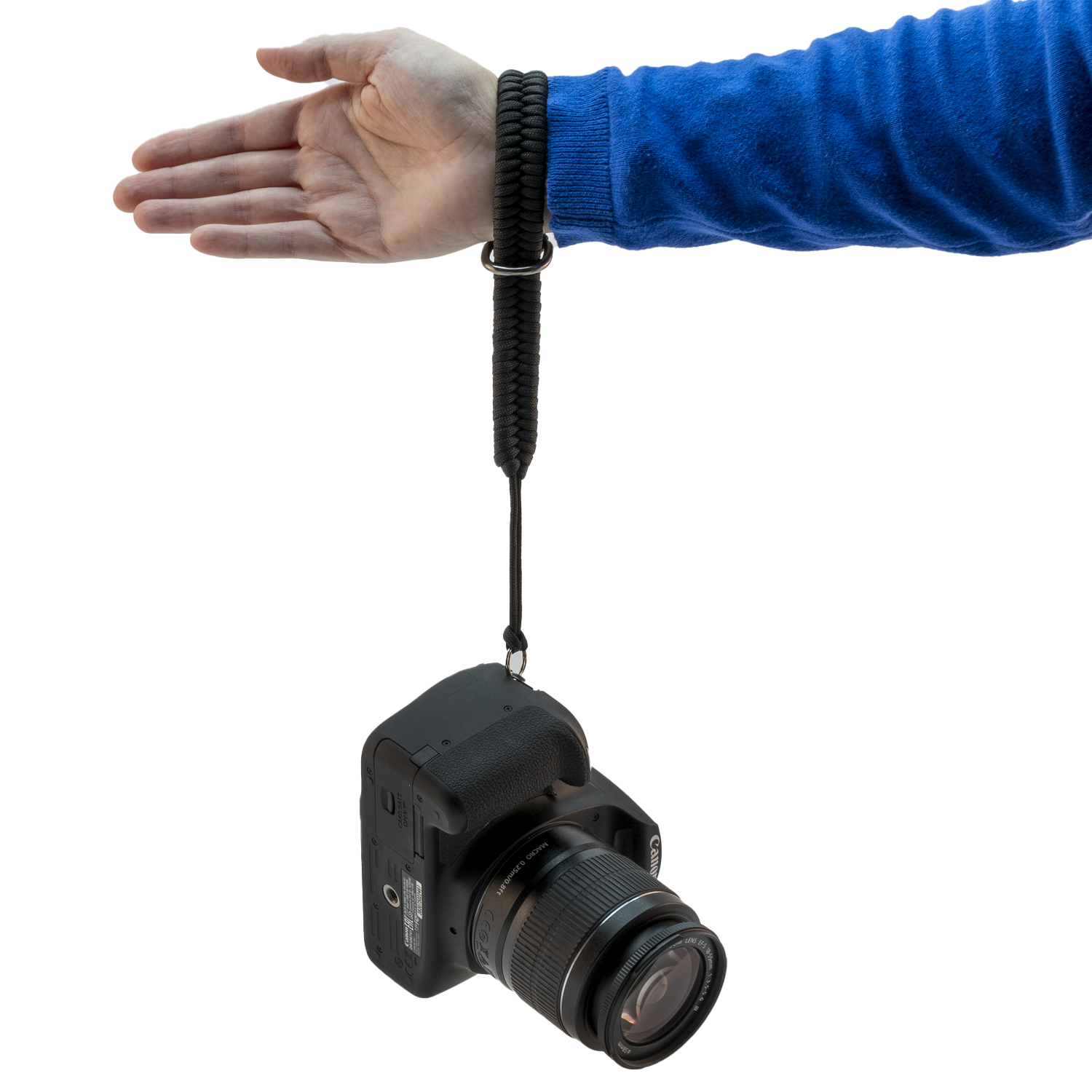 Correa de mano para cámara 30 cm Negro