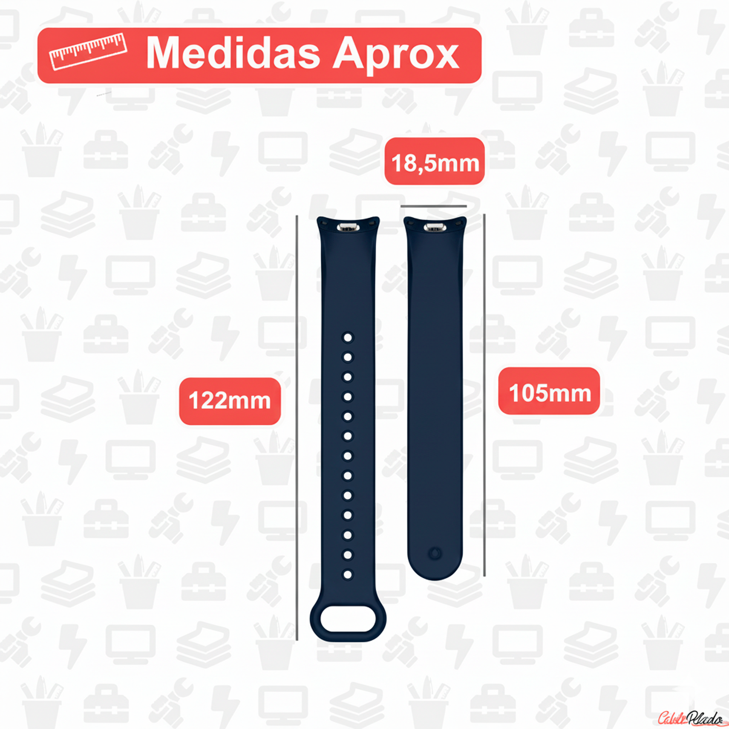 Correa De Silicona Para Xiaomi Mi Band 8,9 Y 10  Azul oscuro