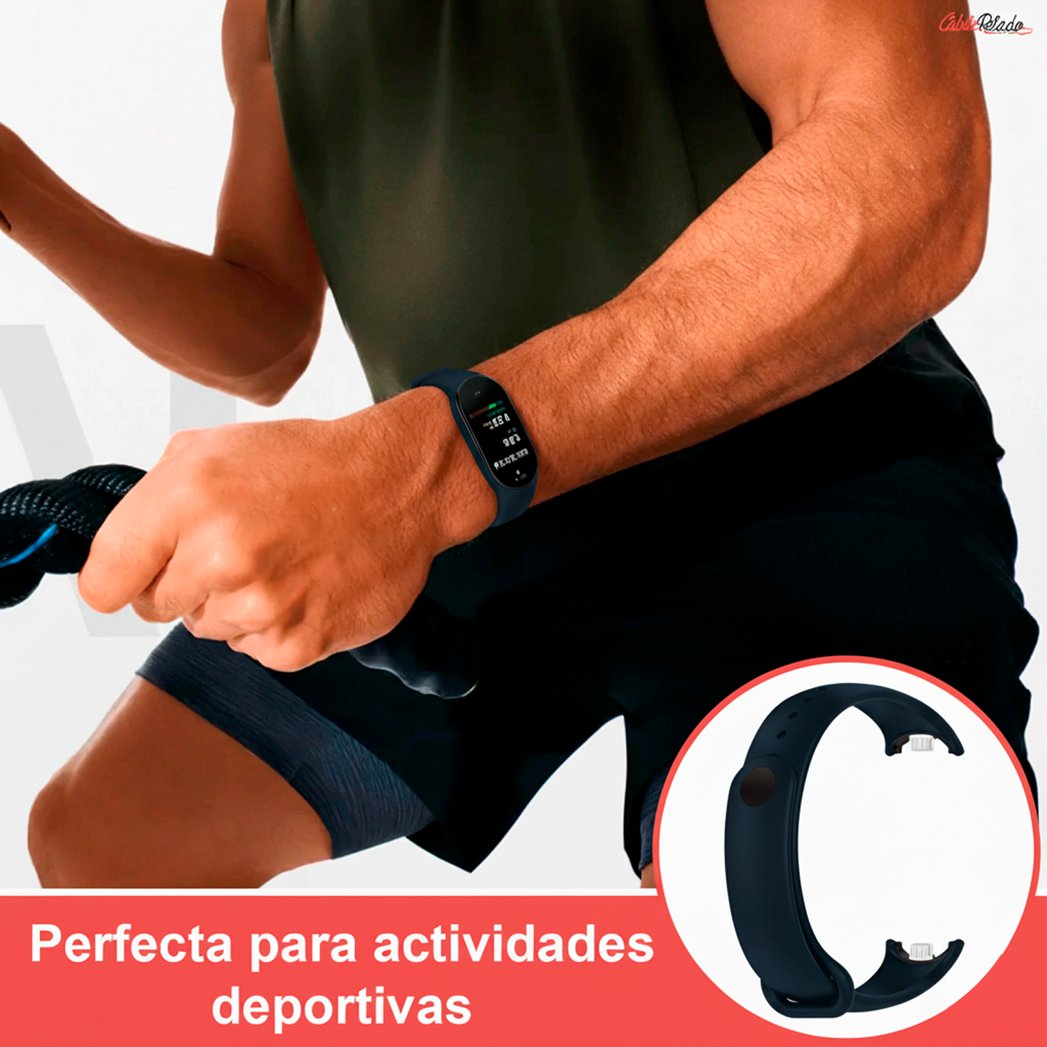 Correa De Silicona Para Xiaomi Mi Band 8,9 Y 10  Azul oscuro