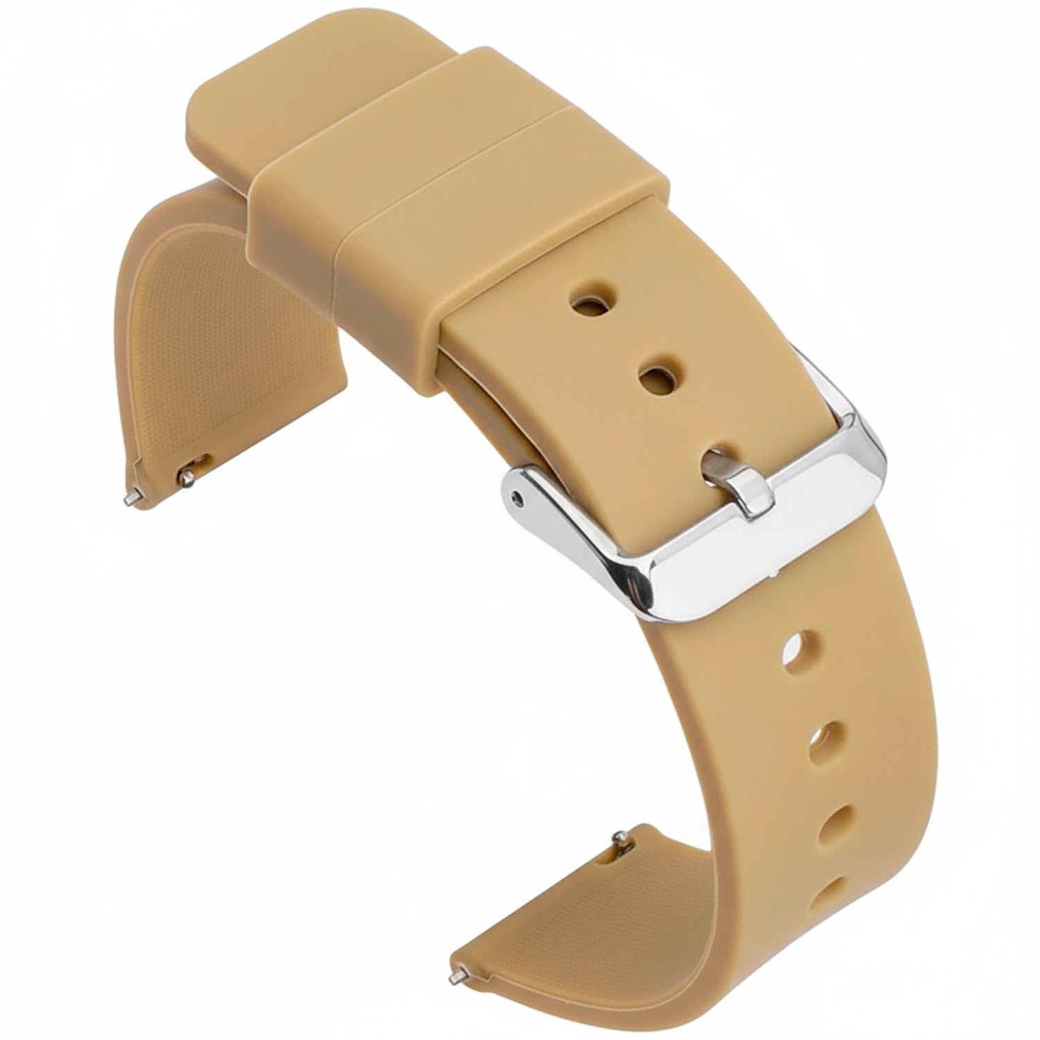 Correa Reloj Silicona Liberación Rápida 18 mm Beige