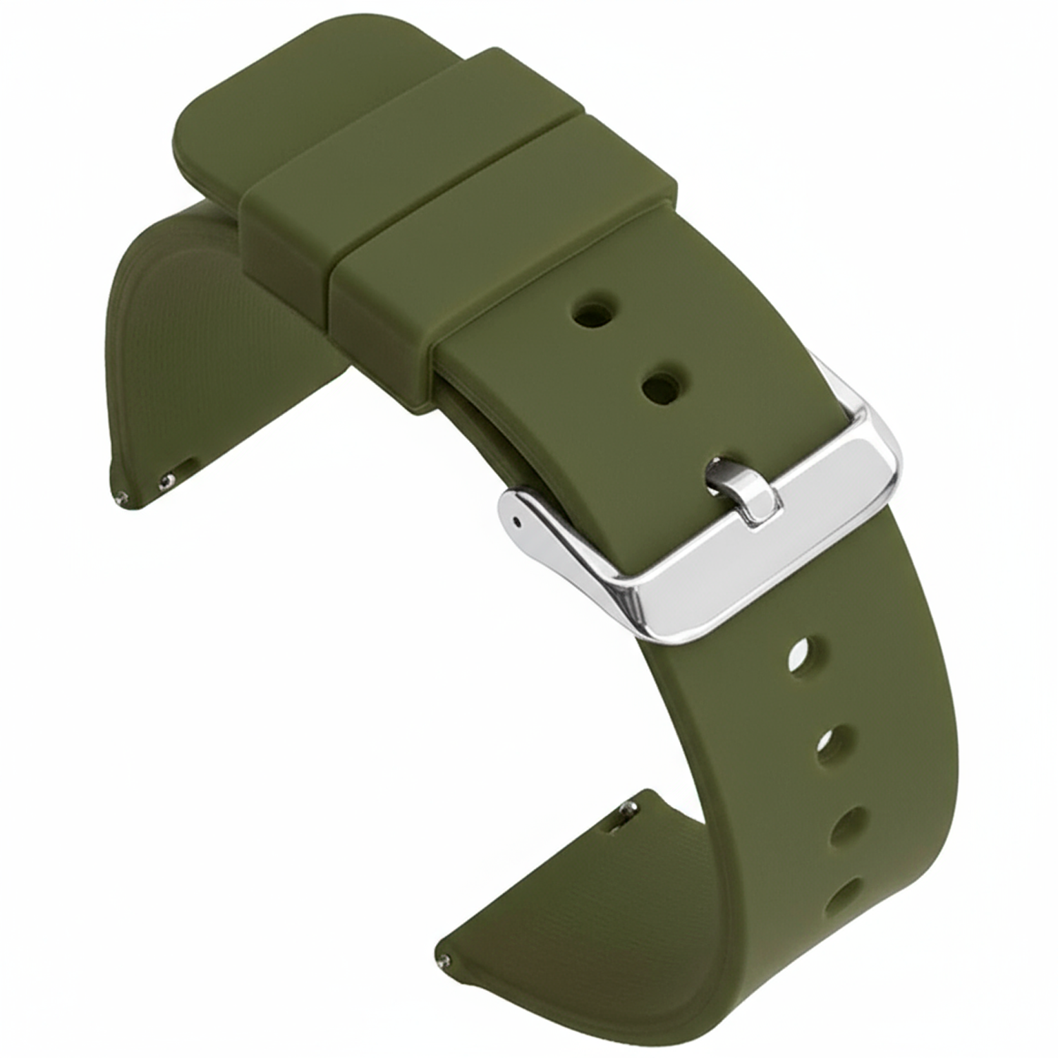 Correa Reloj Silicona Liberación Rápida 18 mm Verde