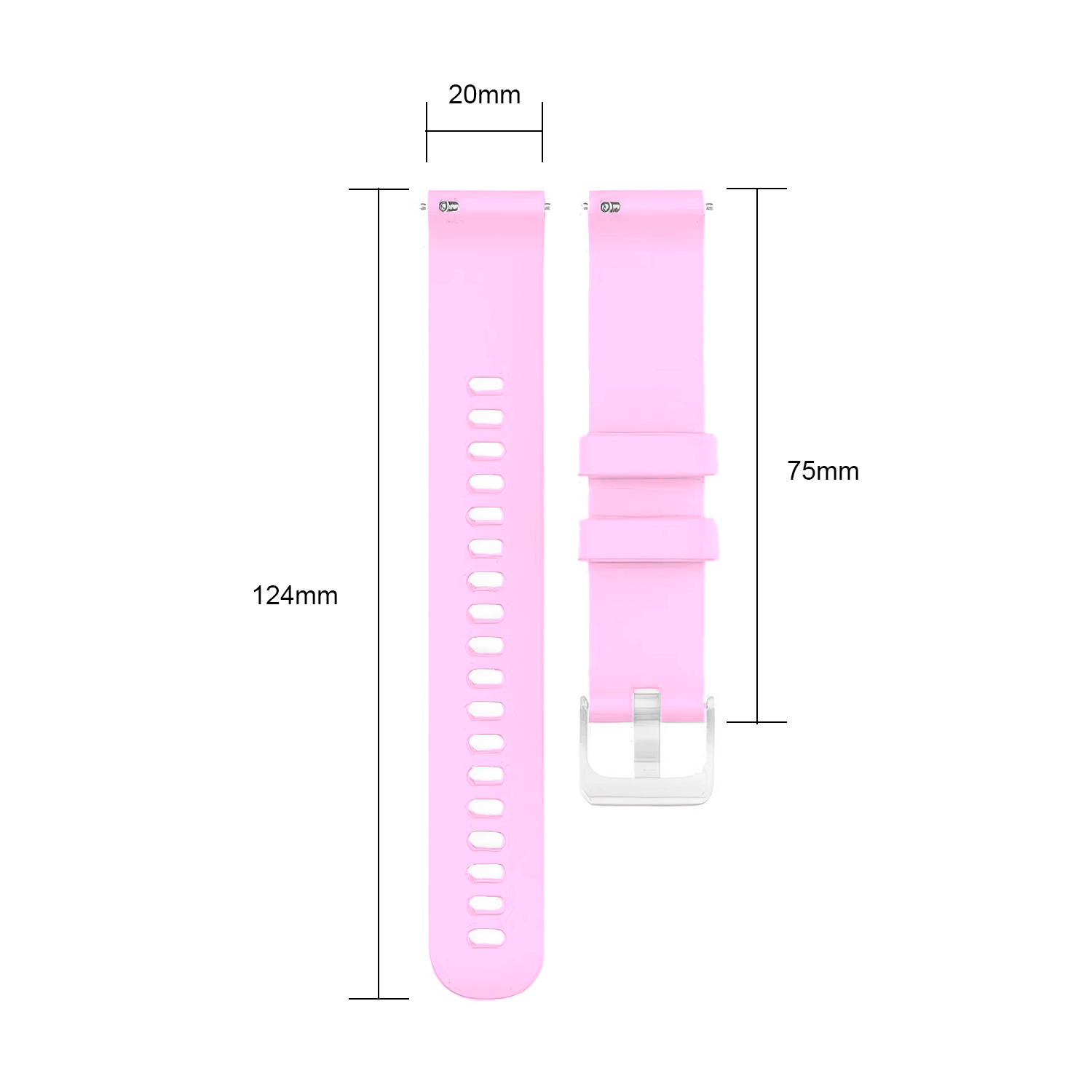Correa reloj silicona liberacion rapida v2 20 mm Rosa