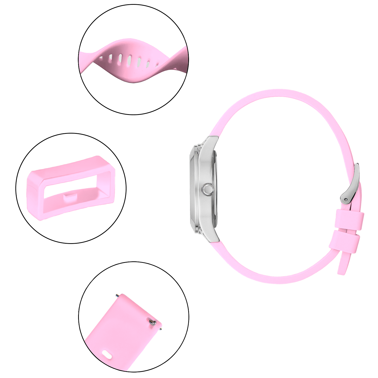 Correa reloj silicona liberacion rapida v2 20 mm Rosa