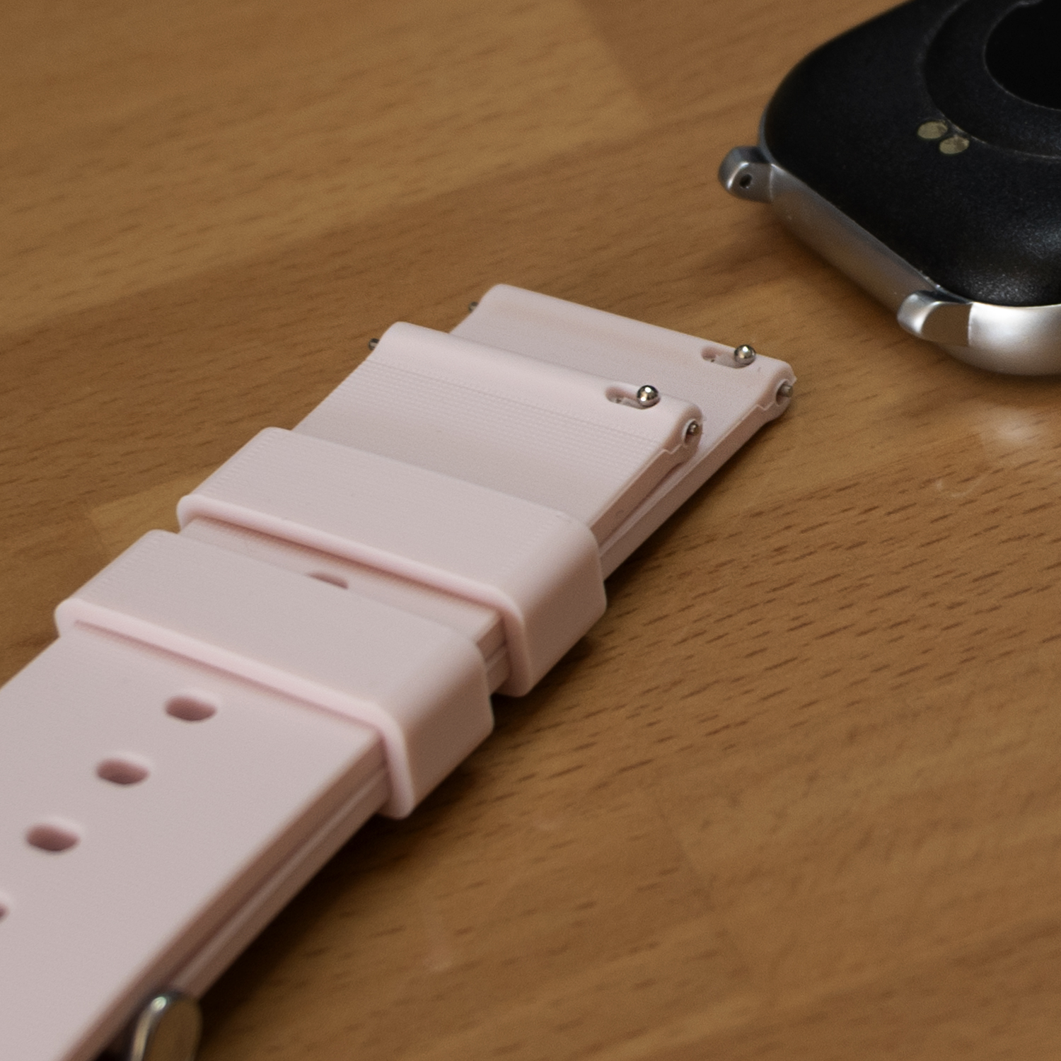 Correa reloj silicona liberacion rapida 20 mm Rosa claro