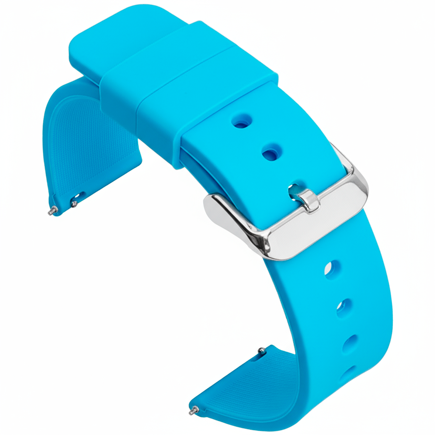Correa Reloj Silicona Liberación Rápida 22 mm Azul claro