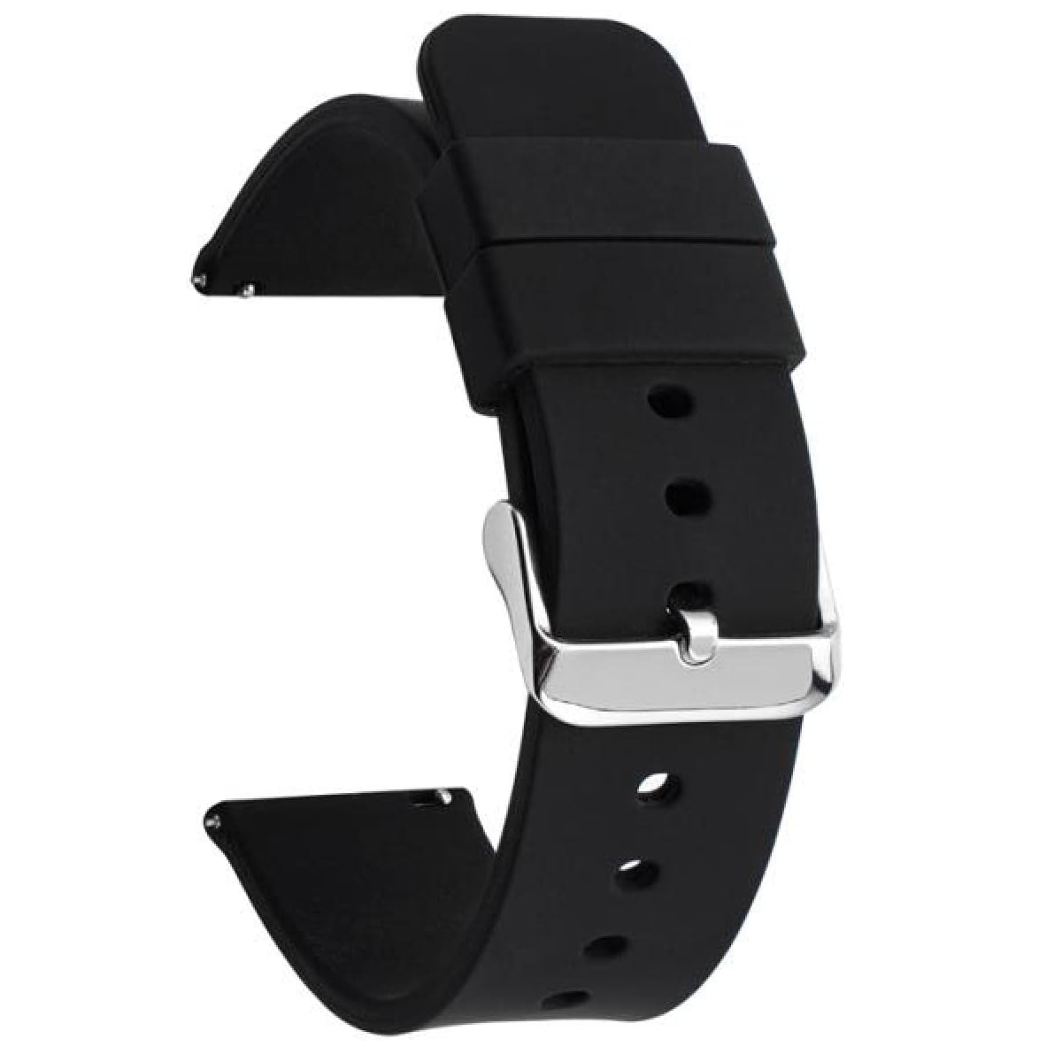 Correa reloj silicona liberacion rapida 22 mm Negro