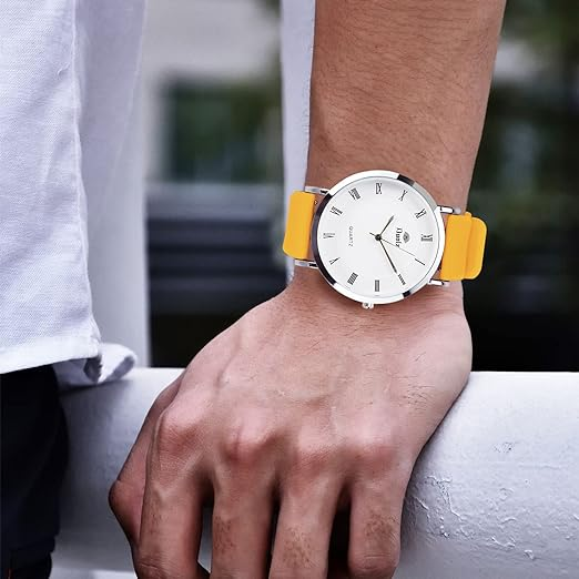 Correa reloj silicona liberacion rapida 24 mm Amarillo