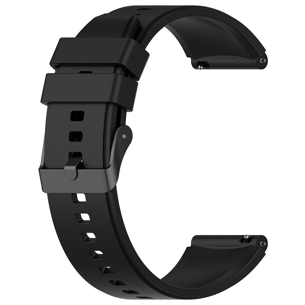 Correa reloj silicona liberacion rapida hebilla negra 22 mm Negro