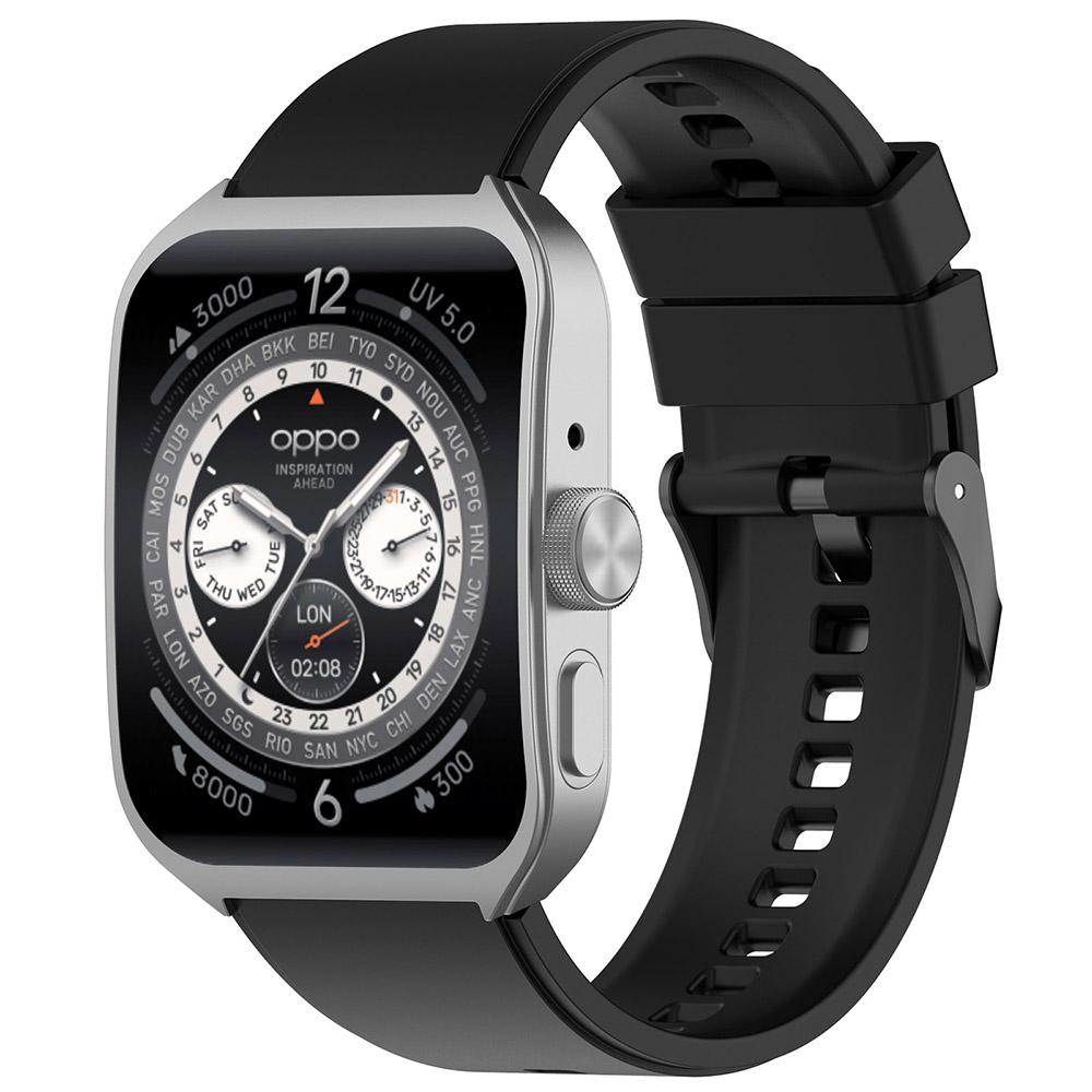 Correa reloj silicona liberacion rapida hebilla negra 22 mm Negro