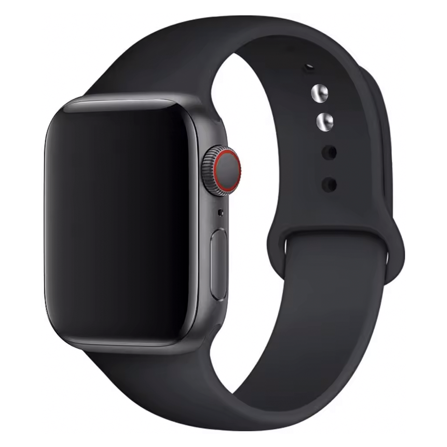Correa Silicona Compatible Con Apple Watch Serie 10 Talla M/L  Negro