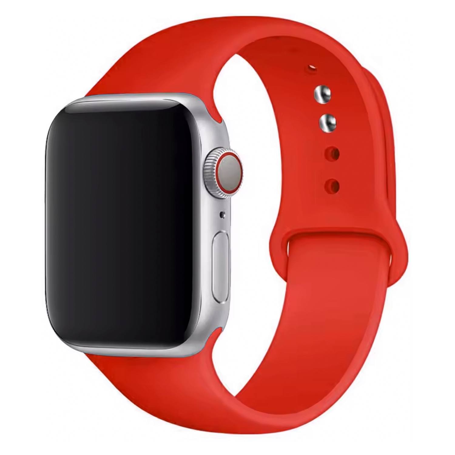 Correa Silicona Compatible Con Apple Watch Serie 10 Talla M/L  Rojo