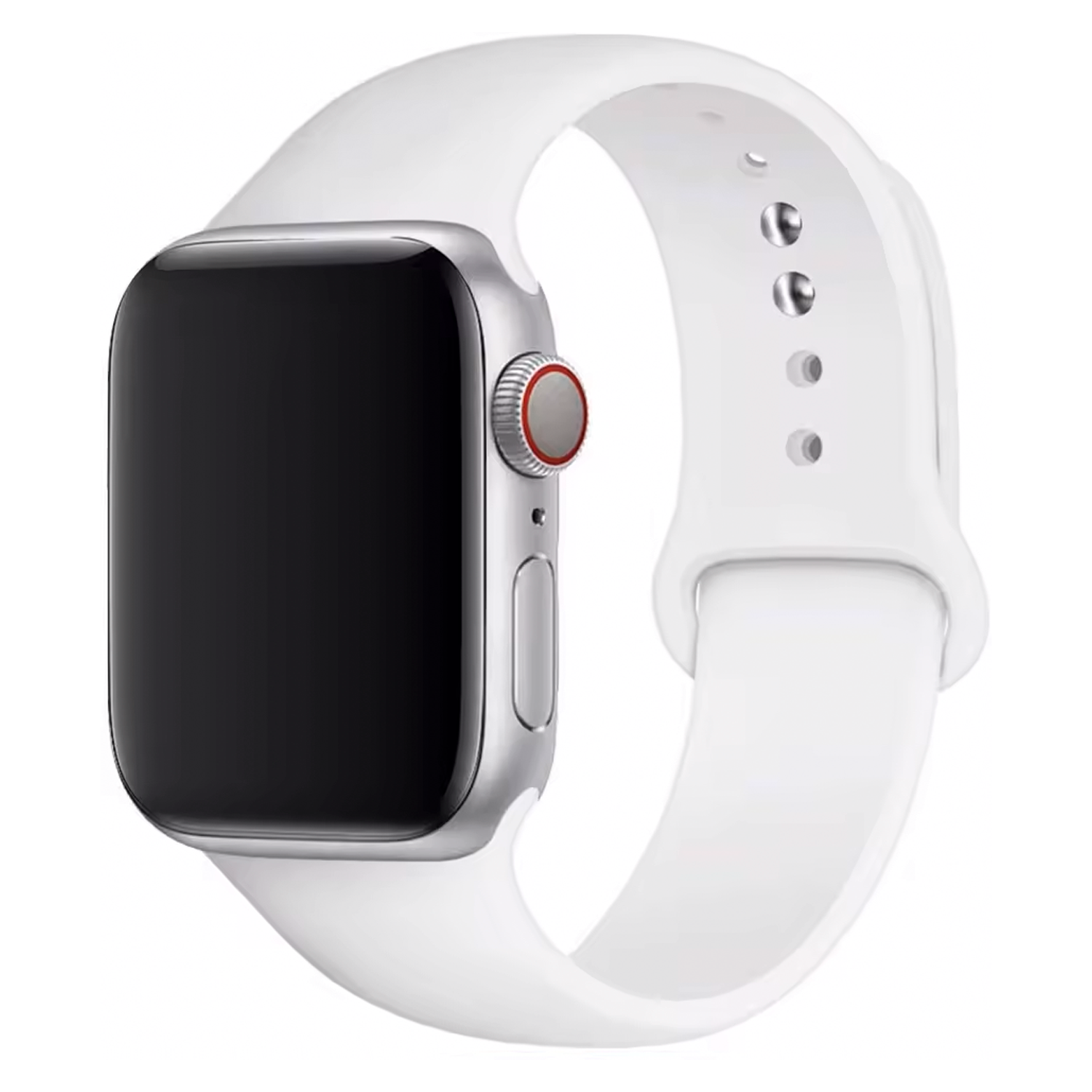 Correa Silicona Compatible Con Apple Watch Serie 10 Talla S/M  Blanco