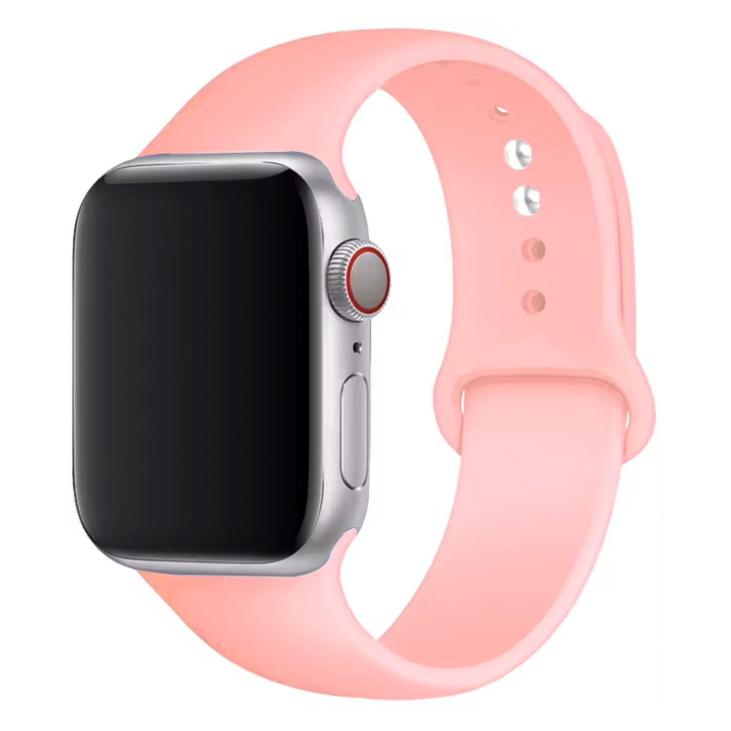 Correa Silicona Compatible Con Apple Watch Serie 10 Talla S/M  Rosa claro