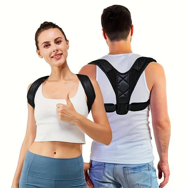 Corrector de postura espalda unisex ajustable  Negro
