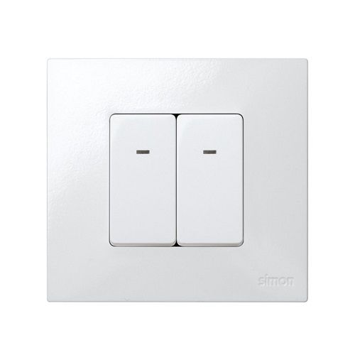 Cruzamiento con luminoso estrecho Simon 27 Play  Blanco 10 A