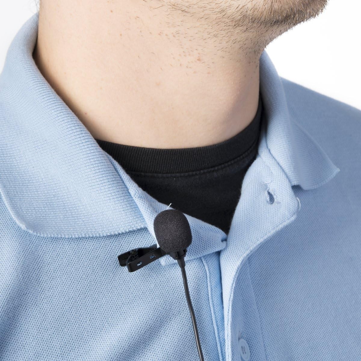 Cubiertas Antiviento Microfono Auriculares de Solapa 10 uds  Negro