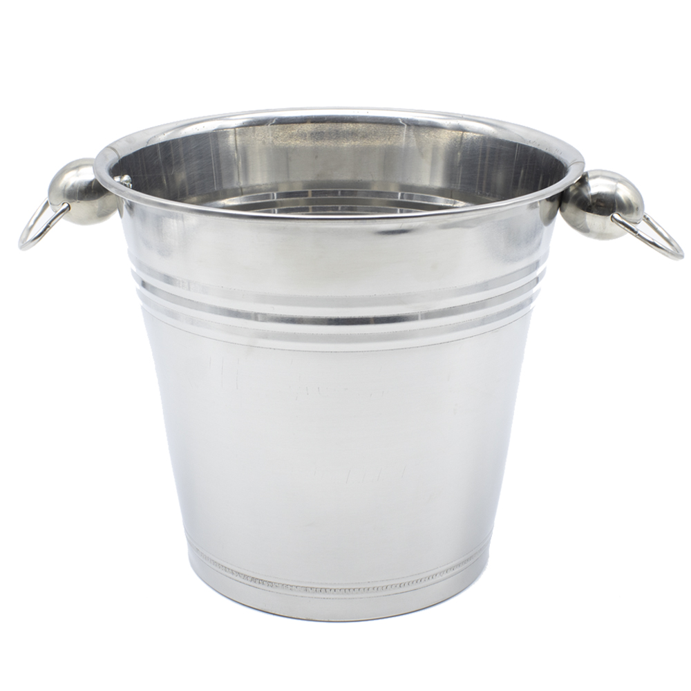 Cubo acero galvanizado con tirador 20 cm Gris