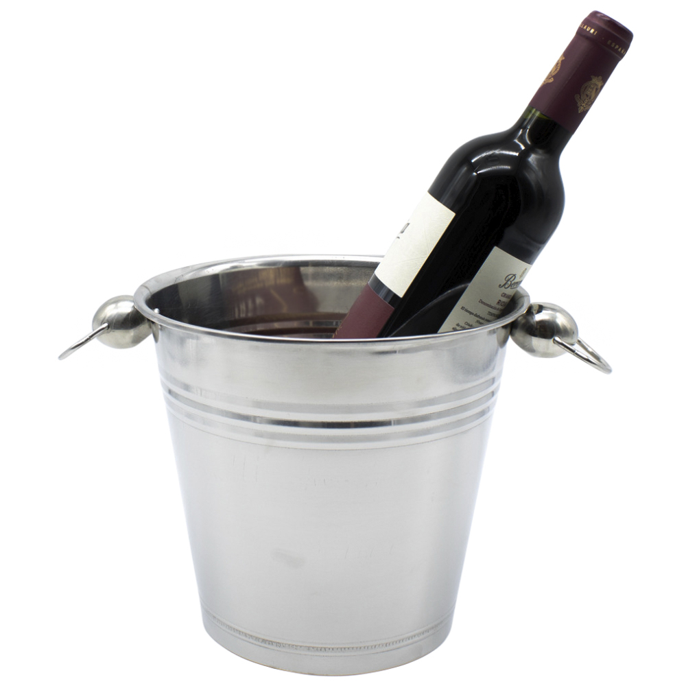Cubo acero galvanizado con tirador 20 cm Gris
