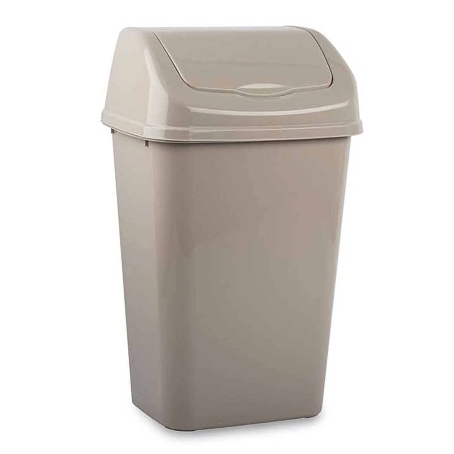 Cubo basura papelera basculante plastico 9 Litros Beige