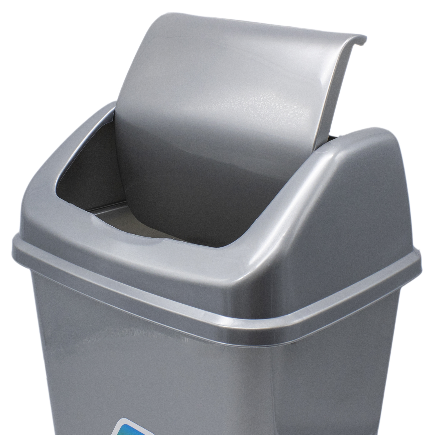 Cubo basura papelera basculante plastico 9 Litros Gris