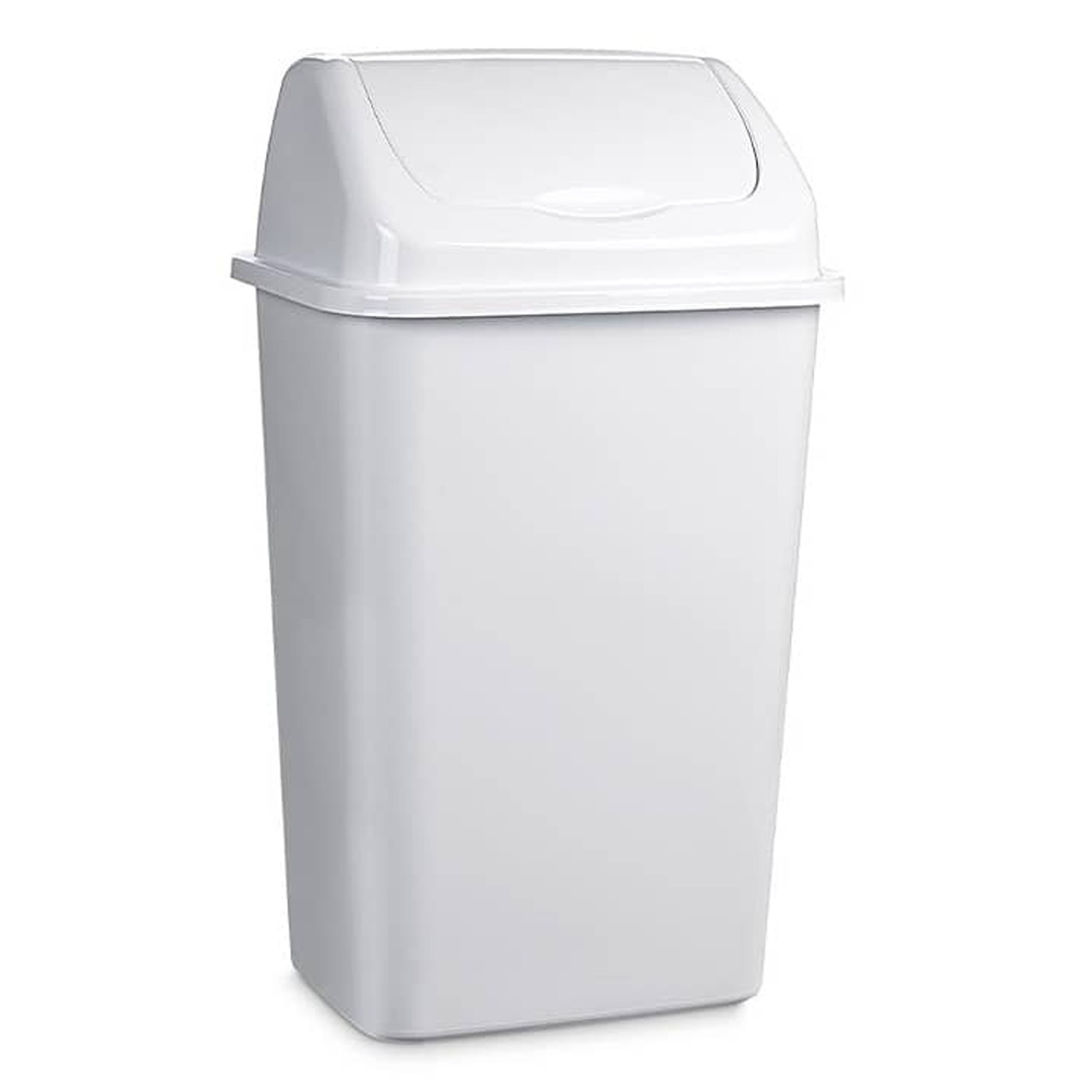 Cubo basura papelera basculante plastico 15 Litros Blanco
