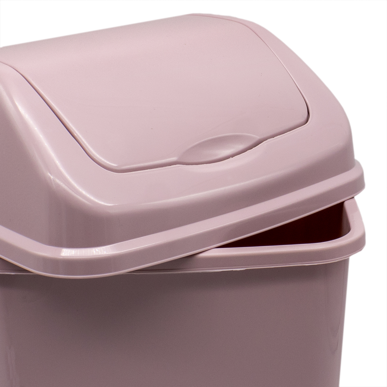 Cubo basura papelera basculante plastico 15 Litros Rosa claro