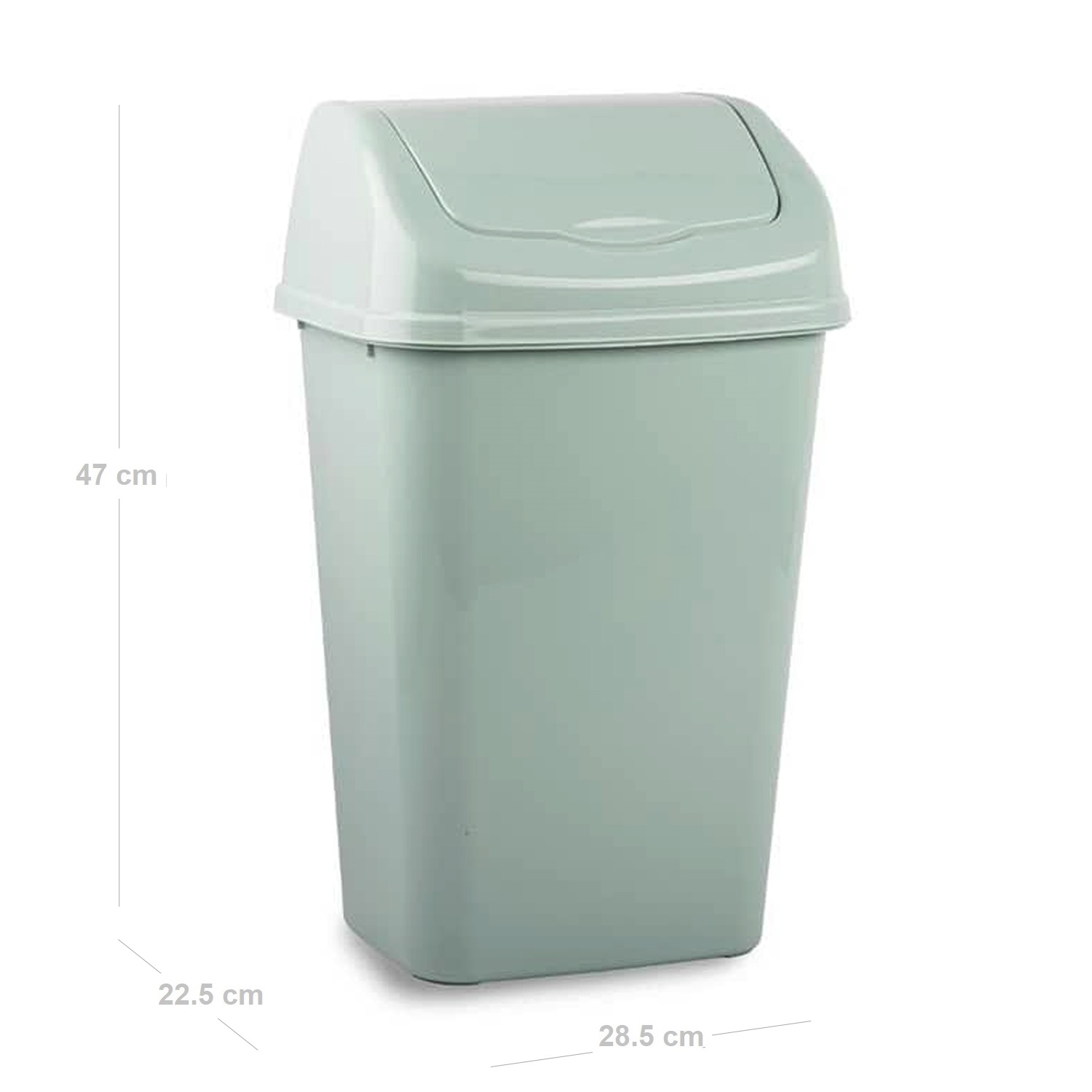Cubo basura papelera basculante plastico 15 Litros Verde claro