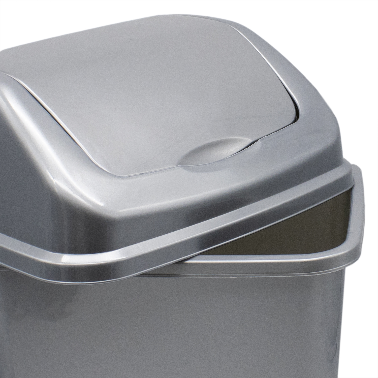 Cubo basura papelera basculante plastico 15 Litros Gris