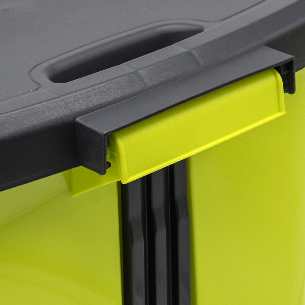 Cubo basura plastico apertura pedal 18 Litros Amarillo
