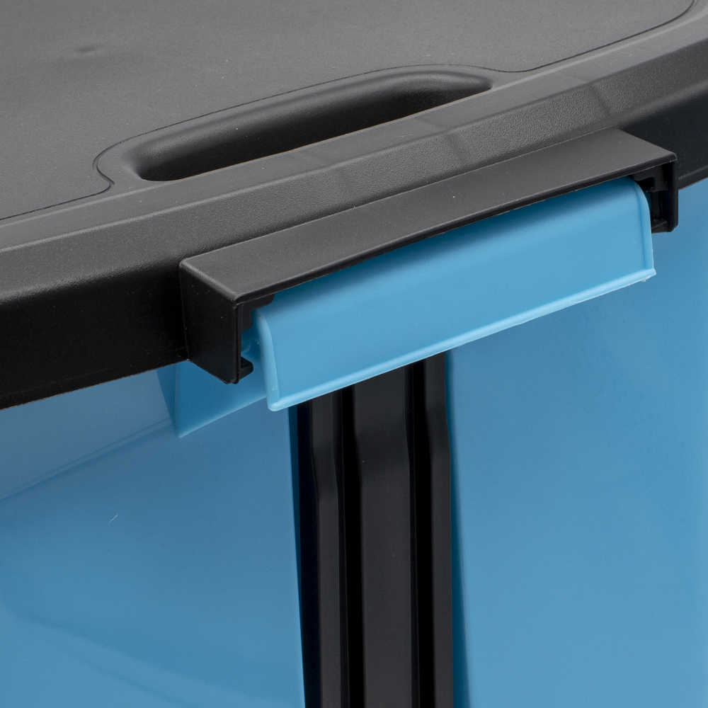 Cubo basura plastico apertura pedal 18 Litros Azul
