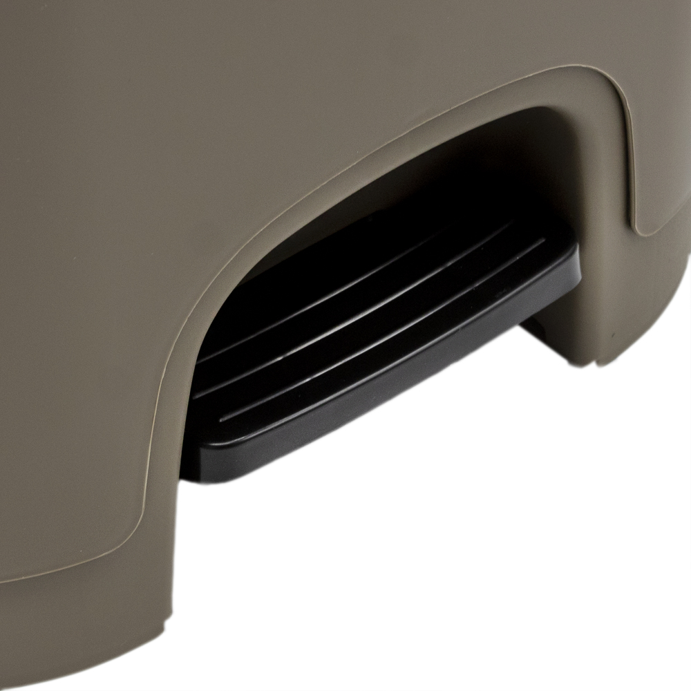 Cubo basura plastico apertura pedal 18 Litros Marron