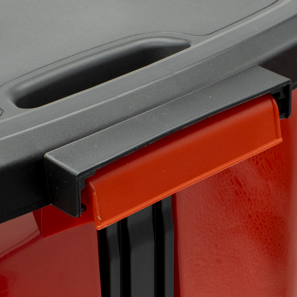 Cubo basura plastico apertura pedal 18 Litros Rojo