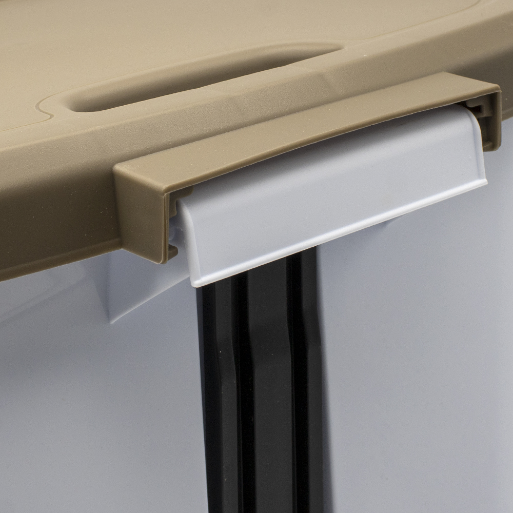 Cubo basura plastico apertura pedal 27 Litros Marron