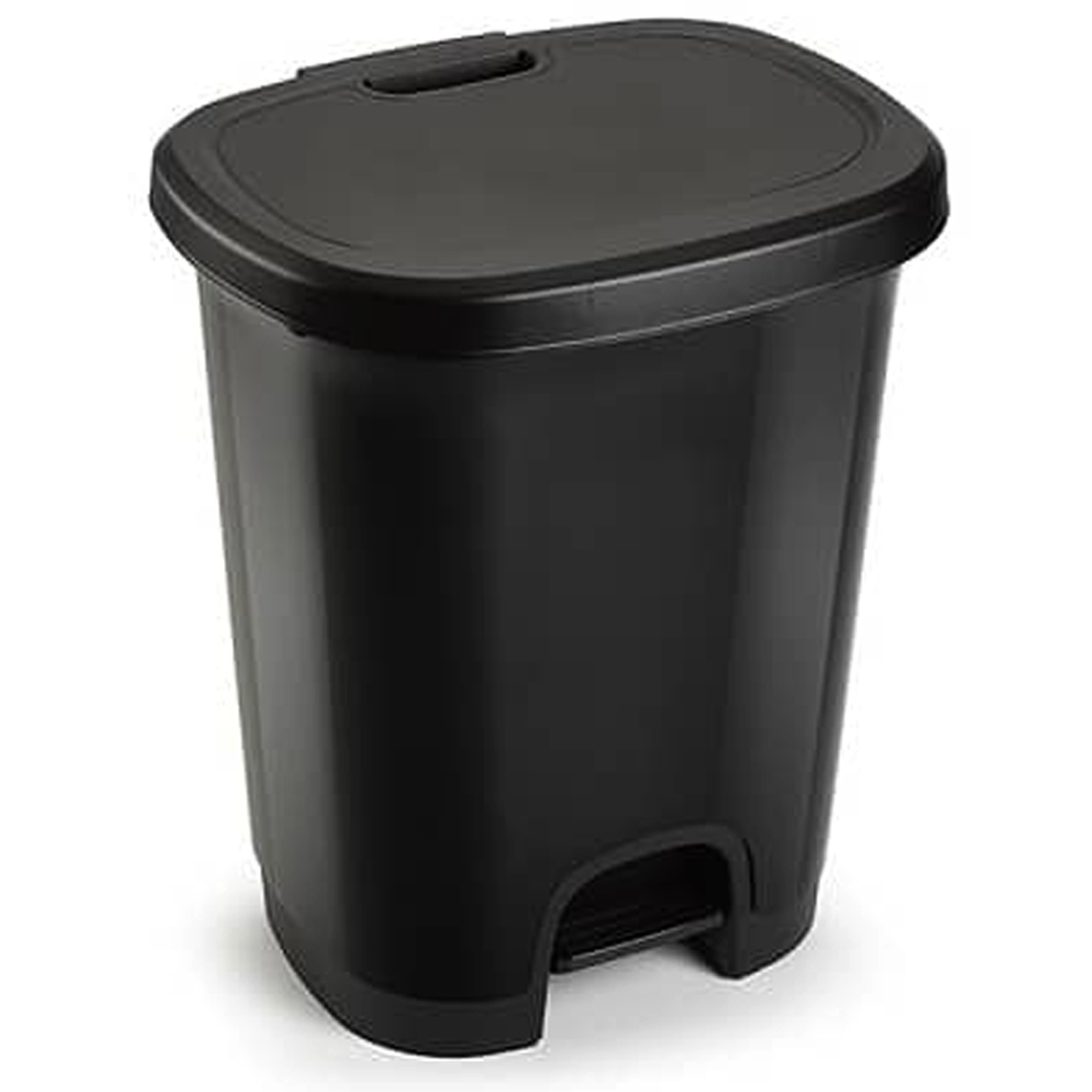 Cubo basura plastico apertura pedal 27 Litros Negro