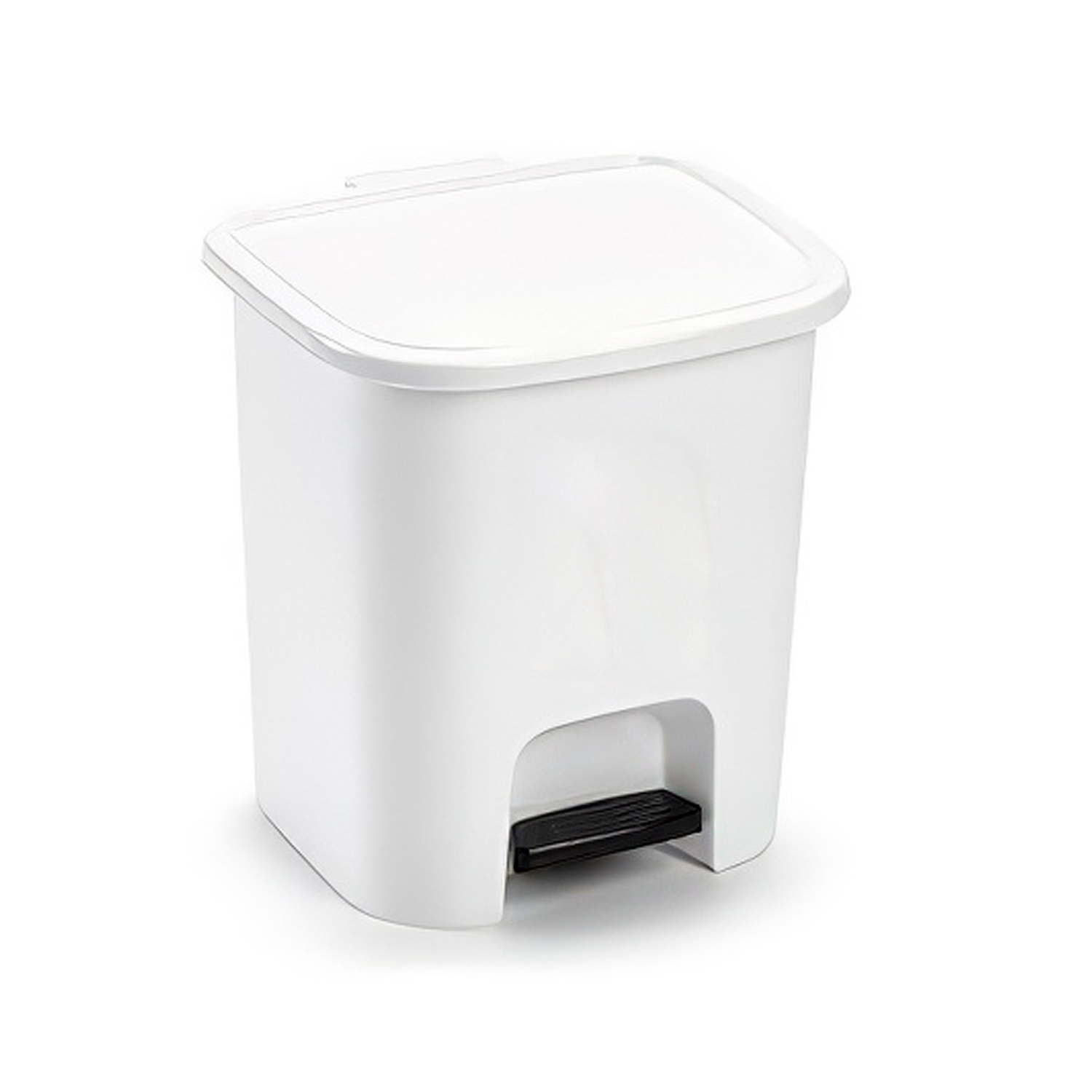 Cubo Basura Plastico Apertura Pedal 7.5 Litros  Blanco