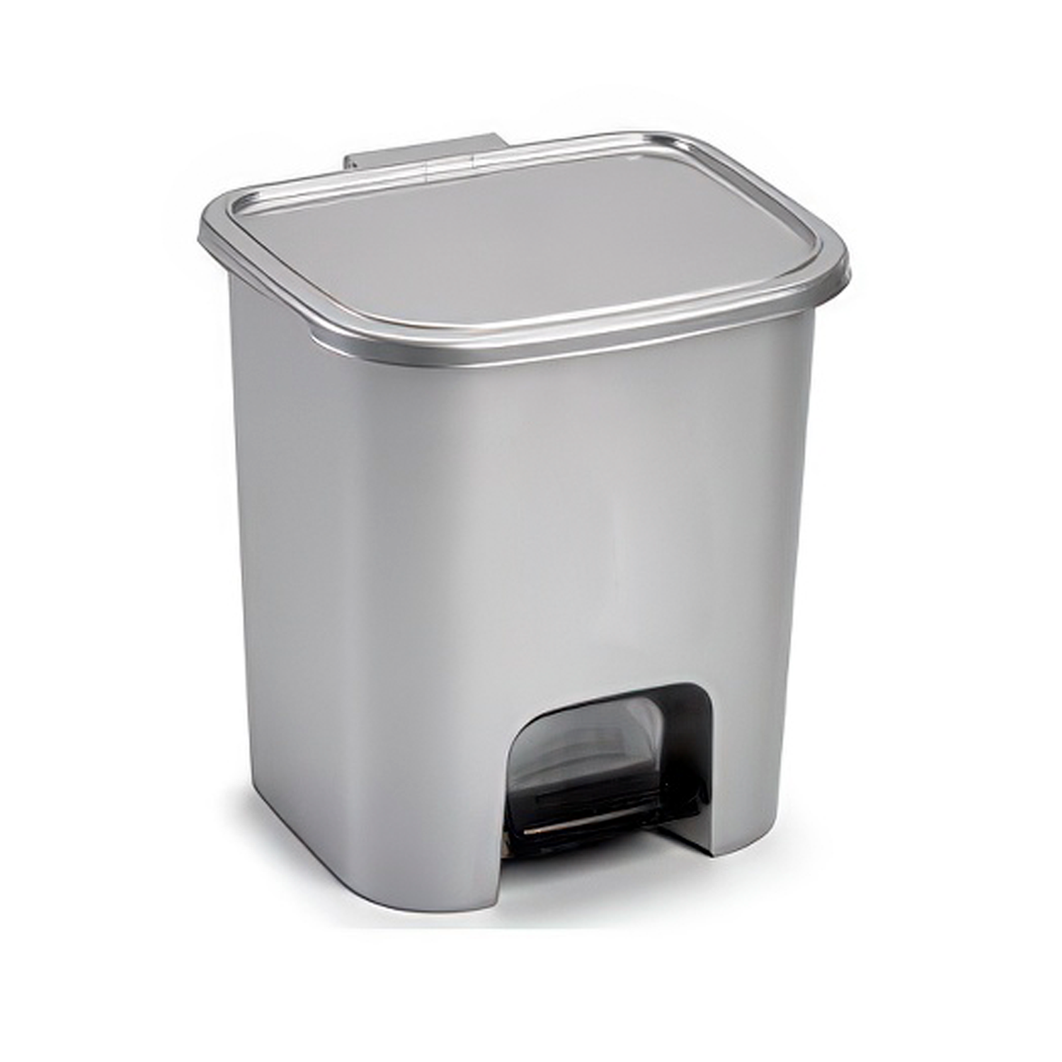 Cubo Basura Plastico Apertura Pedal 7.5 Litros  Gris