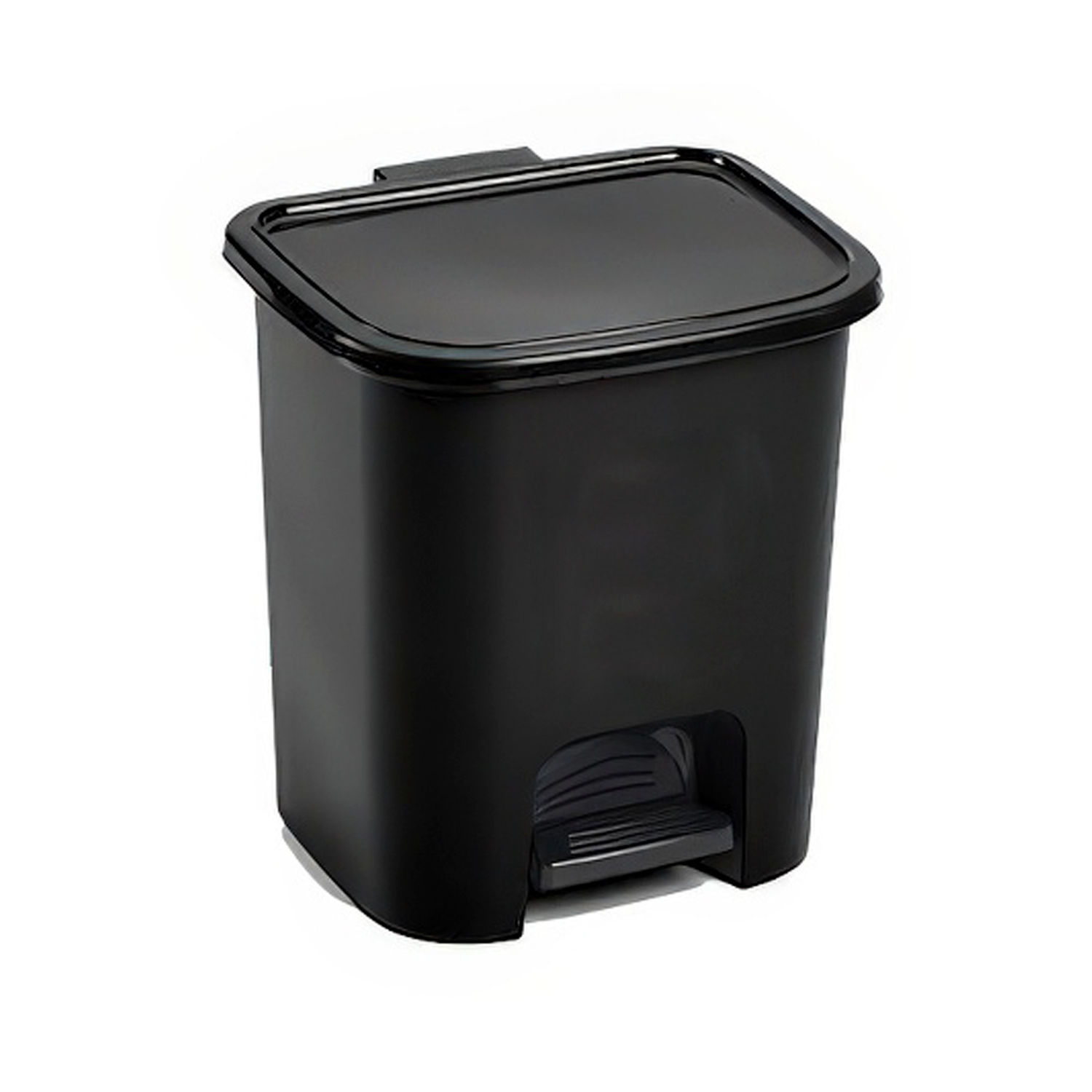Cubo Basura Plastico Apertura Pedal 7.5 Litros  Negro