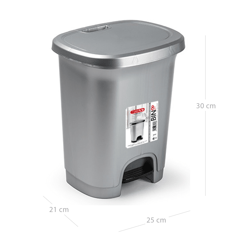 Cubo Basura Con Pedal Plastico Resistente Capacidad 30l con