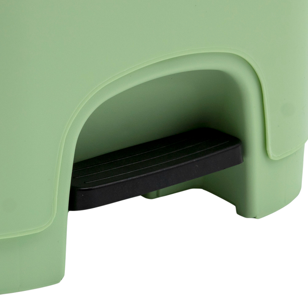 Cubo basura plastico apertura pedal 8 Litros Verde