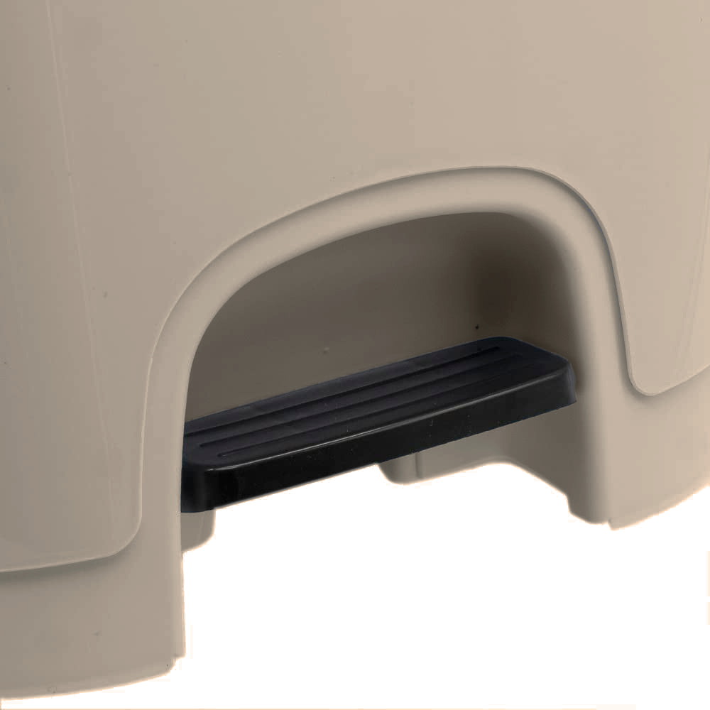 Cubo Basura Plástico Apertura Pedal Moderno 27 Litros Beige
