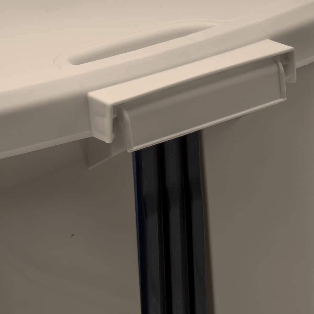 Cubo Basura Plástico Apertura Pedal Moderno 27 Litros Beige