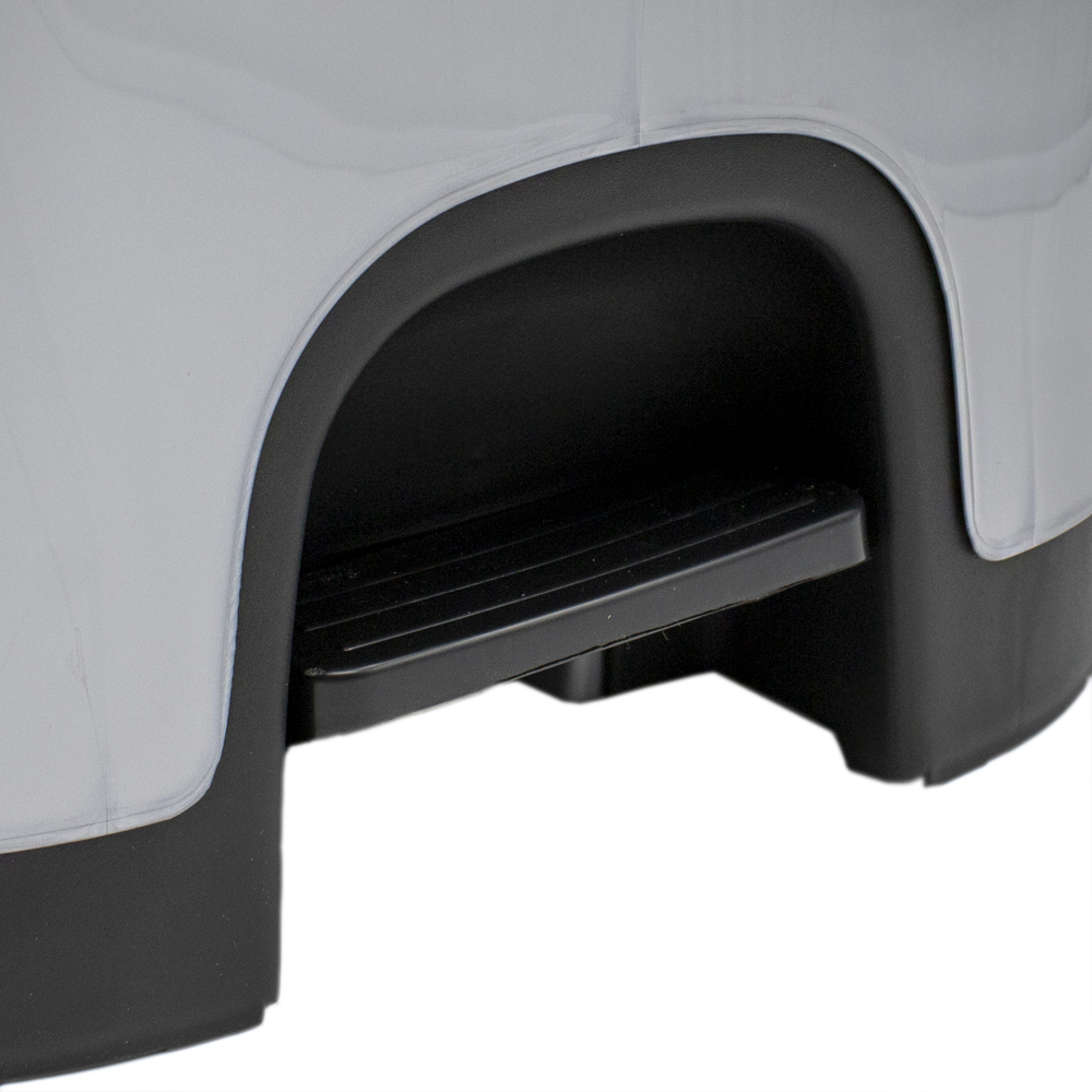 Cubo basura plastico apertura pedal moderno 27 Litros Gris
