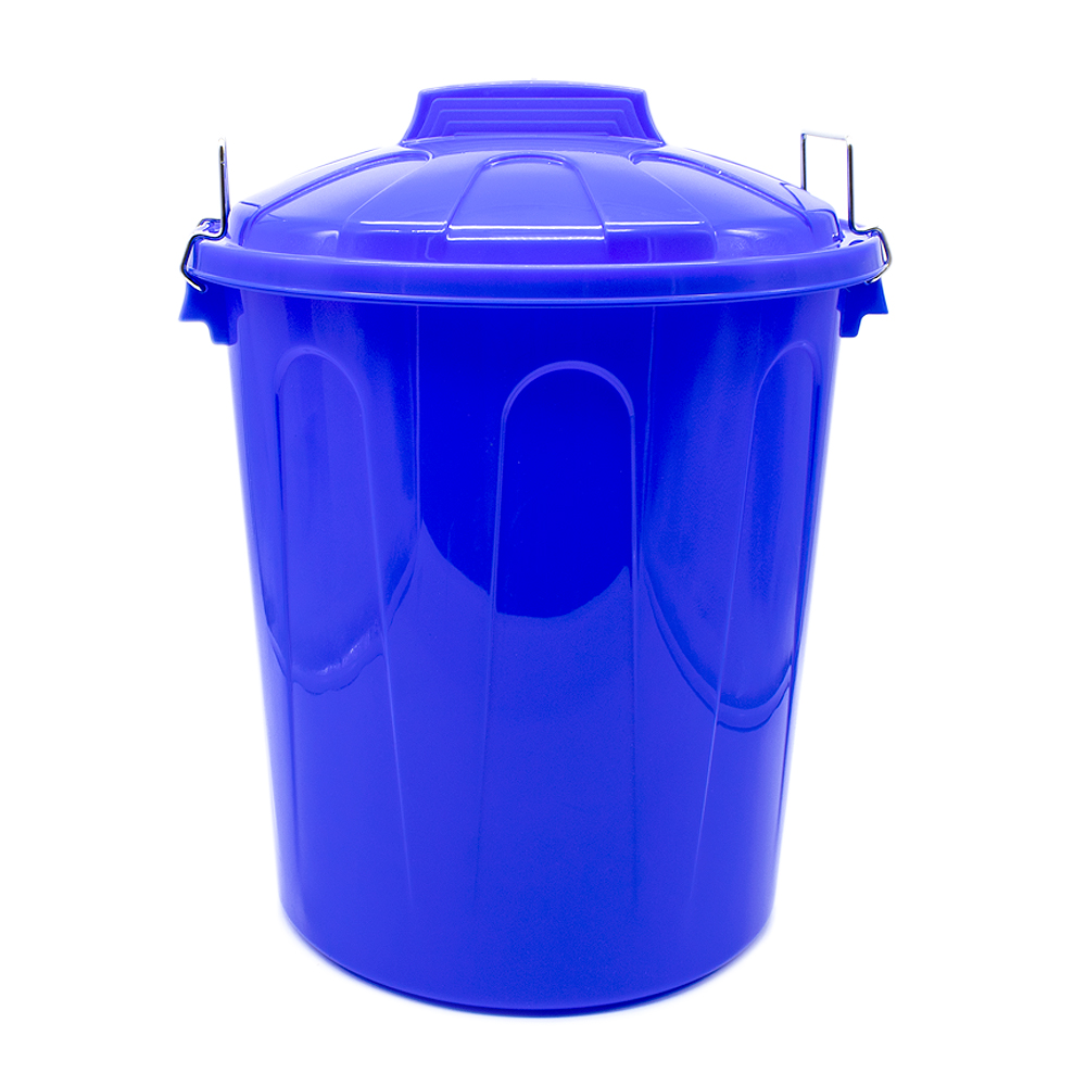 Cubo basura plastico comunidad con tapa 100 Litros Azul