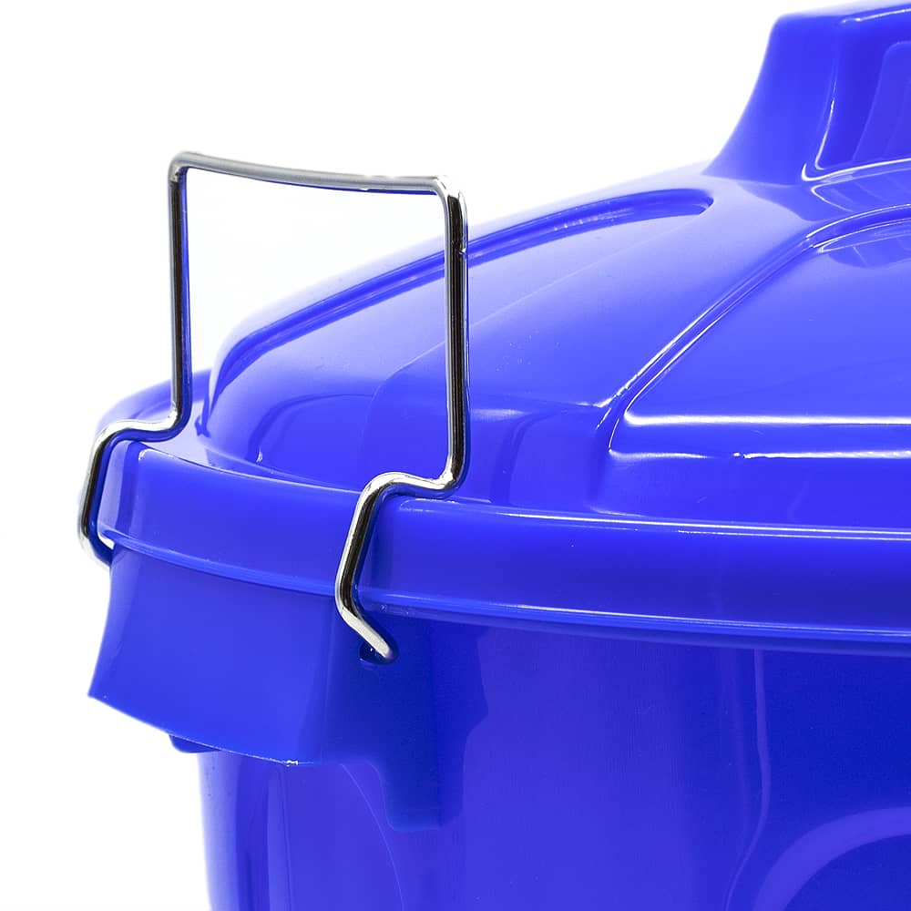 Cubo basura plastico comunidad con tapa 100 Litros Azul