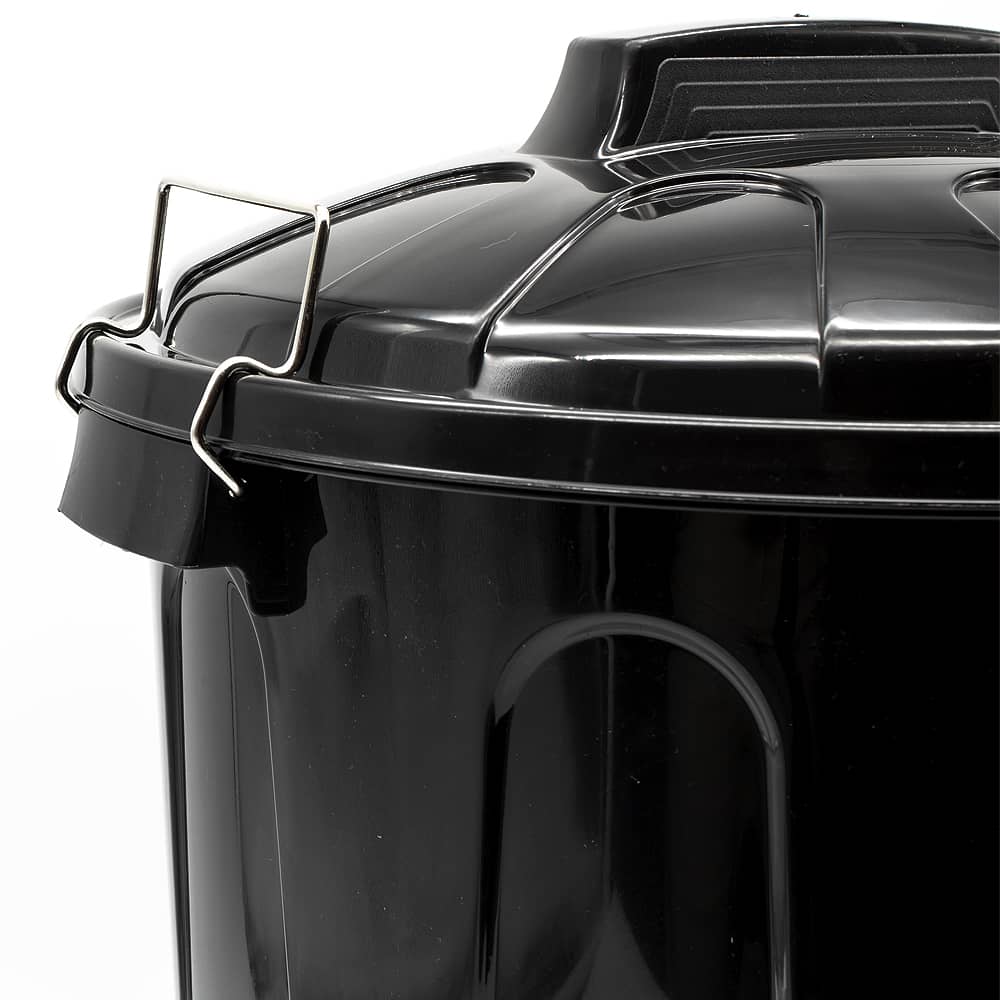 Negro CABLEPELADO Cubo Basura plastico Comunidad con Tapa 21 litros 